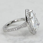 3.00 CT Pear Cut Lab Grown Diamond Halo Engagement Ring Mapple Gems